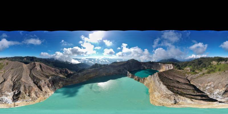 Foto Panorama Danau Kelimutu danau tiga warna di flores