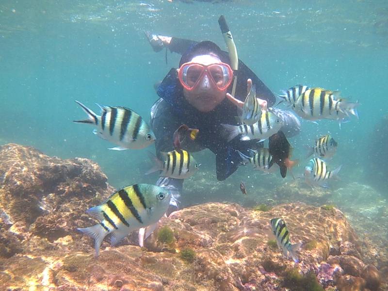 Snorkling di Pantai Sadranan