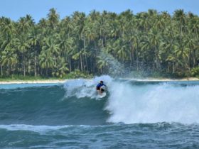 Tempat Favorit untuk Berselancar di Pantai Sorake Nias selatan