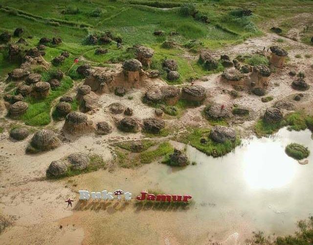 Pemandangan Bukit Jamur Gresik Dari Atas