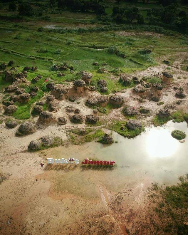 Pemandangan Bukit Jamur Gresik Dari Atas